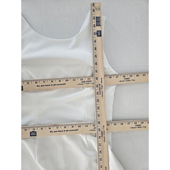 Betsey Johnson White Sheath Mini Dress Open Back Vintage Sz 10 See Measurements - Picture 4 of 10